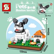 Building Block  Dog Micro Mini Block Dogs Building Animal Set DIY 3D Block Toy Building Blocks for Kids Or Adult 207Pieces
