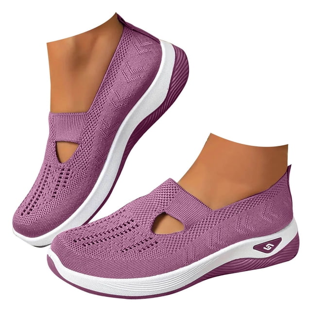 Dakaela Chaussures Orthowalk pour Femmes 2025 Confortables en Maille Tissée d'Été Décontractées pour Course Jogging Espadrilles