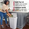 thumbnail image 3 of Rubbermaid 12.2 Gallon Touch-Top Kitchen Trash Can with Lid, White Trash Container, 3 of 9