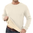 thumbnail image 2 of QIPOPIQ Chandail en Molleton Ras du Cou pour Hommes Manches Longues Décontracté Chaud en Polaire Chandail Liquidation, 2 of 9