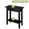 thumbnail image 2 of Gymax 2-tier Side End Sofa Coffee Table Nightstand for Bedroom Living Room Black, 2 of 10