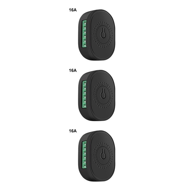 QualitChoice Smart Life Tuya Wifi Switch Light 10/16A 2 Way Module On Off Can Timing Wireless Tuya Controller Fan For Home Black 16A 3Set