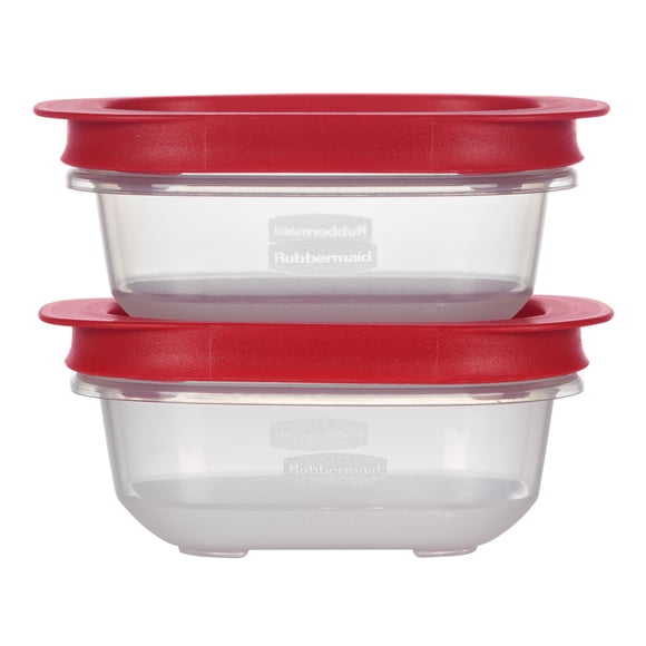 Rubbermaid 0.77-Cup EasyStore Rectangle Food Storage Containers with Lids, 2 Pack