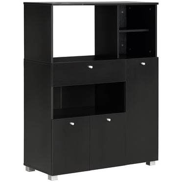 HOMCOM Kitchen Pantry Buffet Hutch Storage Cabinet with Microwave Stand