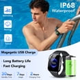 thumbnail image 2 of Montre Intelligente Compatible Android et iPhone, 1,96 Pouce, pour Hommes et Femmes, Plus de 110 Modes Sportifs, Suivi d'Activité, Répond aux Appels et aux Messages, Étanchéité IP68, Idéale comme Cadeau (Noire)., 2 of 7