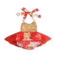 thumbnail image 1 of Combinaison Bébé Fille Noël Courte Imprimé Romper House Sequins V-Neck Licol, 1 of 9