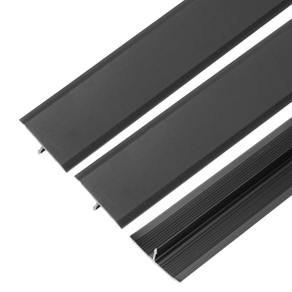 Uxcell 3 Pcs Aluminum T Molding Floor Transition Strip for Laminate Flooring (0.8"x3 Ft, Black)