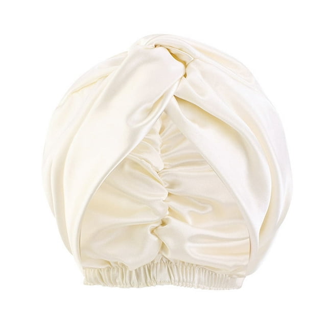 MesaSe Adjustable Satin Faux Silk Bonnet Front Knot Back Adjustable Buckle Large Long Curly Hair Wrap Elastic Drawstring Beauty Hat