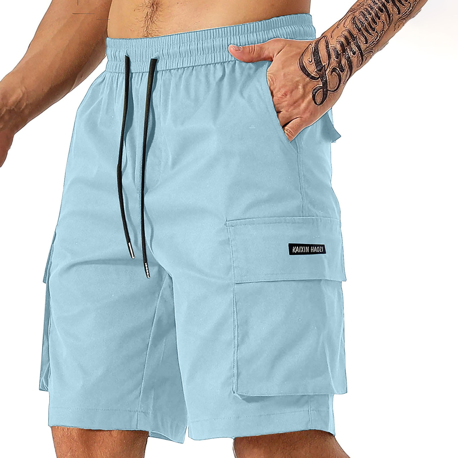 LVHAOGJOB Big and Tall Shorts for Men with Pockets Cargo Shorts