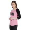 thumbnail image 3 of Inkmeso T-Shirt Raglan pour Femmes à Manches 3/4 Heureux Motivationnel Citation Nothing Haut en Jersey Graphique, 3 of 7