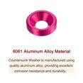 thumbnail image 4 of Unique Bargains 30packs Countersunk Washer M3 Anodized Aluminum Alloy Finishing Washers, Pink, 4 of 4