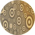 thumbnail image 1 of Ahgly Company Tapis Rond Lavable en Machine Intérieur Transitionnel Chêne Brun, 3 Pieds Rond, 1 of 7