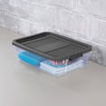 thumbnail image 4 of Sterilite 40 Qt Clear Plastic Under Bed Storage Tote and Latch Lid, 24 Pack, 4 of 12