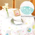 thumbnail image 3 of Easter Tablecloth Round 60 Inch, Waterproof Egg Themed Table Cloth, Washable Table Cover for Holiday Dinner Party Decoration, 3 of 6