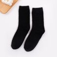 thumbnail image 3 of Women's Casual Home Solid Color Mid-Calf Socks, Warm Wool, Polyester, One Size Fits Shoe Sizes 35-42, 3 of 4