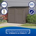 thumbnail image 4 of Suncast Horizontal 4 Foot x 2.5 Foot Outdoor/Garden Storage Shed, Stoney Grey, 4 of 7