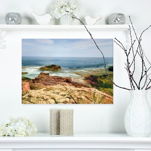 Thunder Hole Acadia National Park - Oversized Beach Canvas Artwork