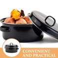 thumbnail image 2 of Luxshiny Small Roasting Pan Kitchen Roaster Enamel Heating 1 Lid, 2 of 7