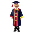 thumbnail image 3 of FYEGRE Graduation Gown And Cap Set For Boys Academic Formal Commencement Wear Robe Outfit Navy 9-10 Years, 3 of 6
