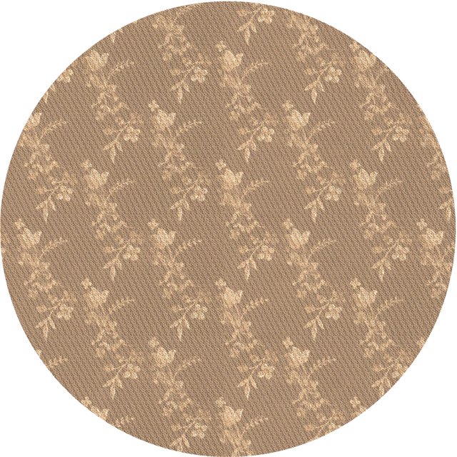 Ahgly Company Tapis d'Intérieur Ronds Lavables à la Machine, Style Transitionnel, Brun Sable Brun, 4 Pieds Rond