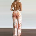 thumbnail image 4 of Pompotops Combinaison Mode Femme Dos Nu à Fente Imprimé Floral, 4 of 7