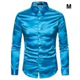 thumbnail image 3 of maskred Long Sleeve Tops For Men - Functional Anti-wrinkle Sustainable And Chic Good Cut For Normal Body Casual Work Shirt blue M, 3 of 6