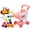 Rose, variante sur HHBEAUTY Panier d'Achats pour Enfants - Panier d'Achats Jouet 2 en 1 avec Aliments de Jeu Fruits Légumes Crème Glacée et Accessoires de Magasin, Ensemble de Jeu de Cuisine de Jeu de Cuisine pour Enfants 23 Pcs