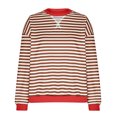 thumbnail image 4 of MeetoTime Womens Oversized Striped Color Block Sweatshirt Long Sleeve Crew Neck Casual Loose Pullover Tops S-5XL, 4 of 6