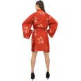 thumbnail image 3 of Bimba Robe de Chambre Florale pour Femmes Kimono de Demoiselle d'Honneur Bleu - 8, 3 of 5