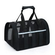 Labymos Pet Carrier Bag Cat Carrier Travel Bag Breathable Mesh Carrier Bag Outdoor Foldable Transport