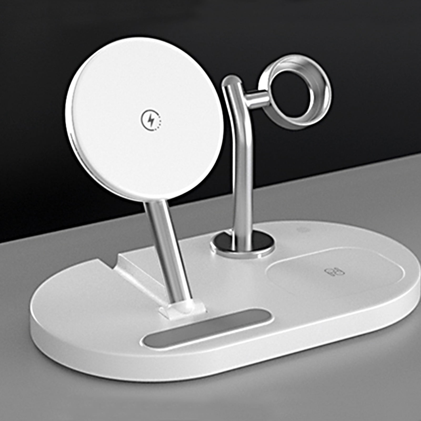 15 W Vertical Folding Magnetic Wireless Charger And Mobile Phone 3-in-1, Phone/Headset Charger With Watch Charging Stand