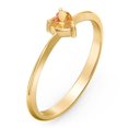thumbnail image 3 of Heart Birthstone Ring - Citrine (November), 3 of 6