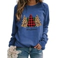 thumbnail image 1 of Christmas Tree Crew Neck Sweatshirt Pullover For Women Ladies Xmas Holiday Sweater T Shirt Top Winter Fall Spring, 1 of 2