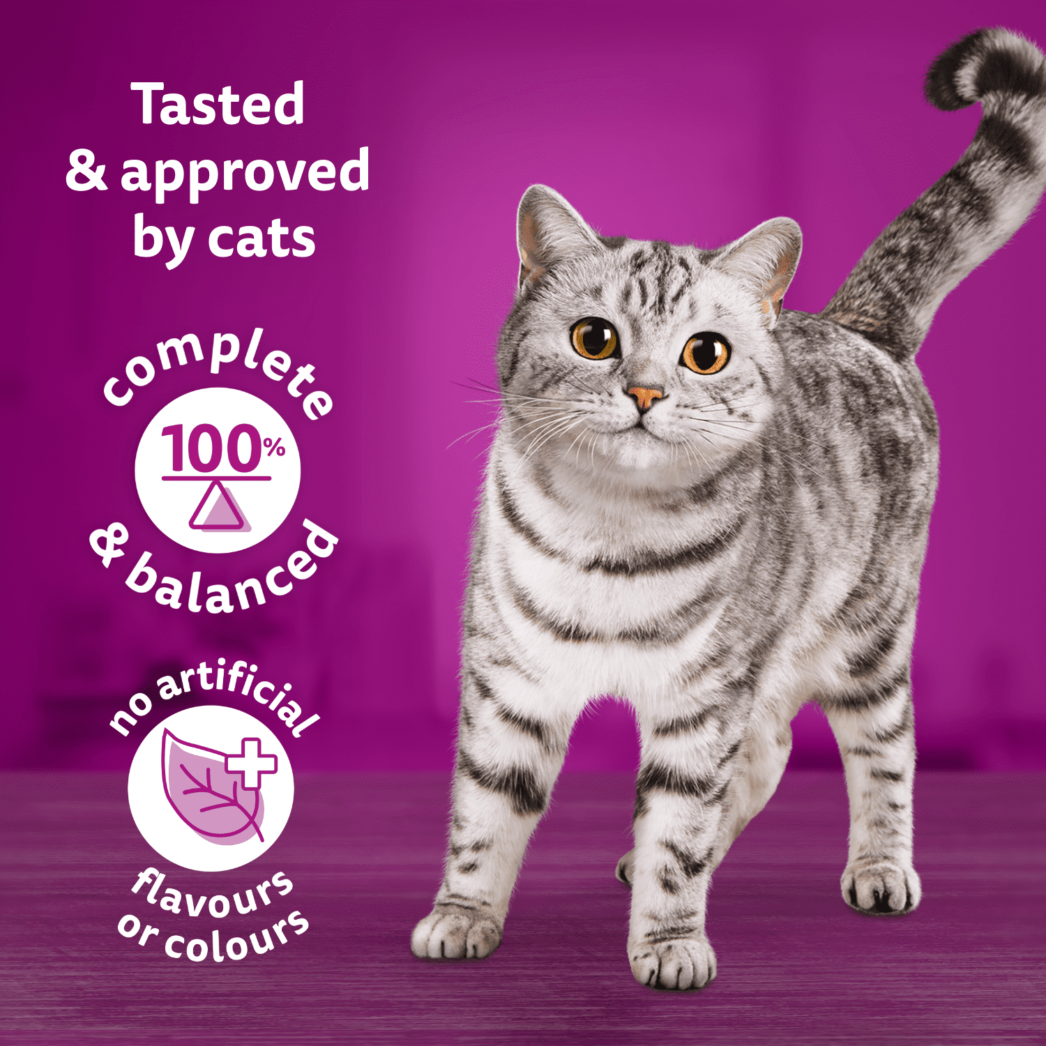 Nourriture sèche pour chats adultes WHISKAS Sélections de thon avec arôme naturel de thon, sac de 2 kg