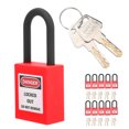 thumbnail image 3 of Lockout , Convenient Lockout Lock Impact Resistance Sturdy With 10pcs For Factories Construction Sites, Hospitals Red, 3 of 8