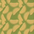 thumbnail image 1 of Ahgly Tapis d'Intérieur Lavable en Machine Carré Transitionnel Brun Doré Jaune, 8 Pieds Carré, 1 of 7