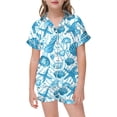 thumbnail image 1 of Ensemble de Pyjama 2 Pcs pour Enfants Imprimé Graphique Chemise à Manches Courtes et Shorts, 1 of 4