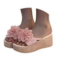 thumbnail image 1 of Dakaela Women's Wedge Platform Espadrille Slide Sandals Slip on Open Toe High Heels Summer Flip Flops, 1 of 8