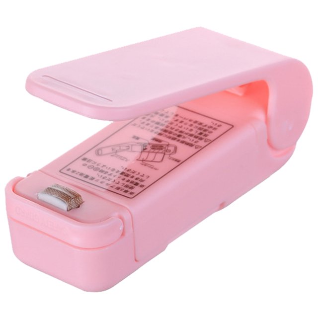 Handheld Heat Sealer Mini Snack Sealer Portable Handheld Heat Sealing Household Machine For Plastic Bags Storage SnackPink