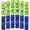 Green and blue, variant on 24PCS Football Pinnies Quick Drying Soccer Jerseys Youth Scrimmage Basketball Team Training Numbered Bibs Practice Vest