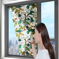 thumbnail image 5 of Rainbow Floral Static Cling Window Film Removable Decal For Glass Doors Privacy Sticker Botanical Designs No Sun Blocking, 5 of 5