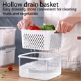 thumbnail image 3 of Fresh Keeper Plastic Produce Storage Containers with Lids - Salad Berry Lettuce Food Meat Organizer, 3 of 5