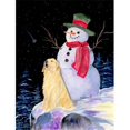thumbnail image 1 of Carolines Treasures SS8951GF 11 x 15 In. Snowman With Golden Retriever Flag- Garden Size, 1 of 3