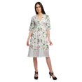 thumbnail image 1 of Moomaya Robe Imprimée Longueur Genou pour Femmes Grande Taille Vêtements Décontractés Tenue d'Été, 1 of 4