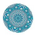 thumbnail image 4 of DOLITY Elastic Fitted Table Cover - Large Round, Blue Kaleidoscope Pattern - Fits H 1.5m, 4 of 6