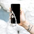 thumbnail image 4 of 2Pcs Non-slip Phone Lanyards Crystal Beaded Flower Hand Wrist Straps for Cellphone, 4 of 5