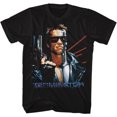thumbnail image 1 of Terminator 1984 SciFi Action Movie Arnold Serious Semi-Auto Gun Adult T-Shirt, 1 of 2