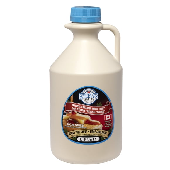 Steeves Maples - 1L Sirop au Goût d'Érable Sans Sucre - 0 Calories par Portion