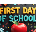 thumbnail image 4 of Colorful Backdrop Banner with Apple and School Elements for First Day of School Party Supplies Photography Props Decorations School Events Classroom Decor Back to School Celebrations, 4 of 4