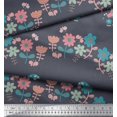 thumbnail image 2 of Soimoi Rayon Fabric Floral,Tree & Owl Kids Print Fabric by Yard 42 Inch Wide, 2 of 3